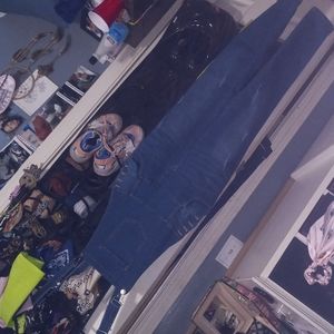 Brand new never worn super cute dark wash overalls